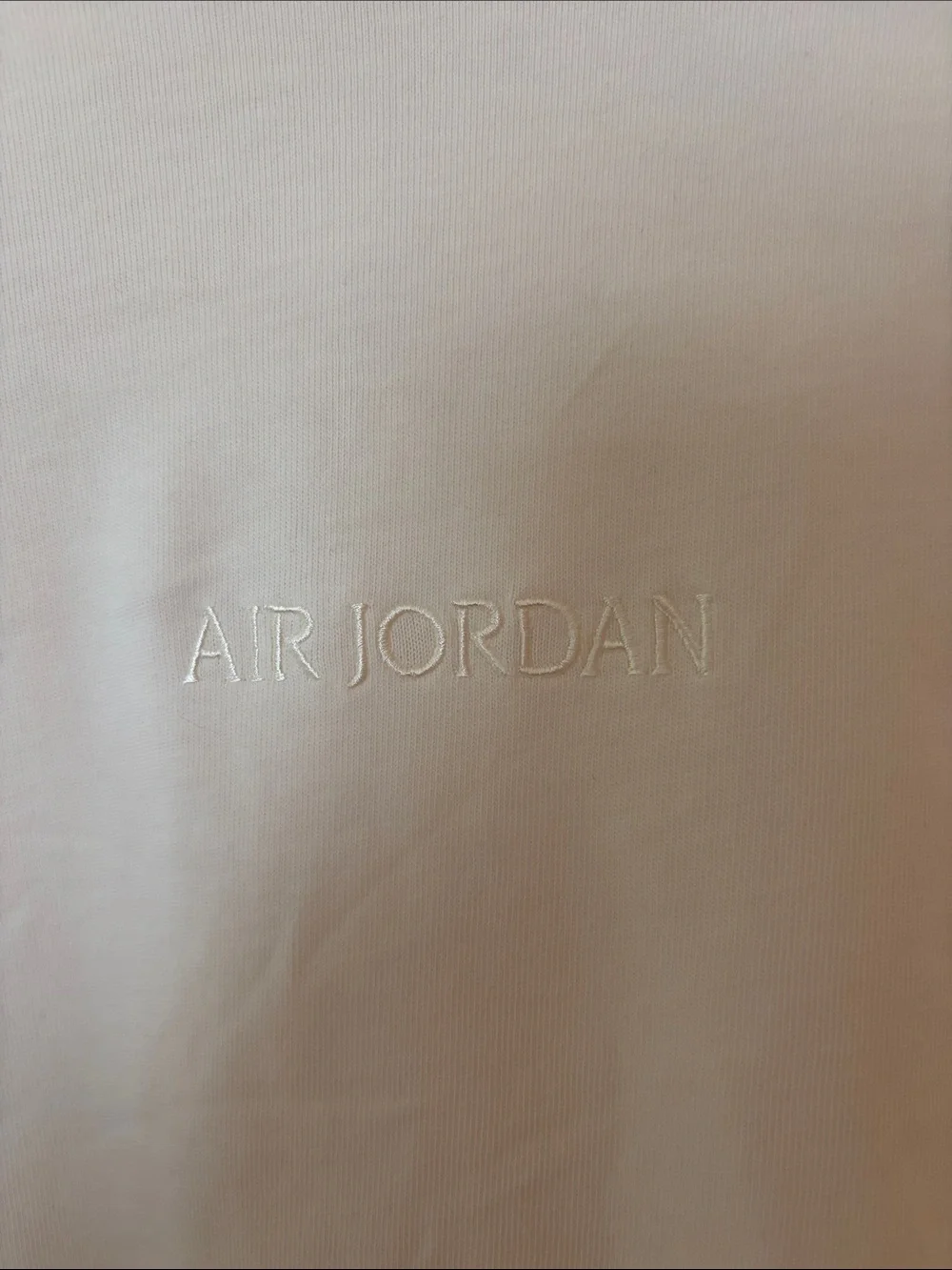 Jordan Cream Short Sleeve Crewneck T-Shirt with Subtle Logo